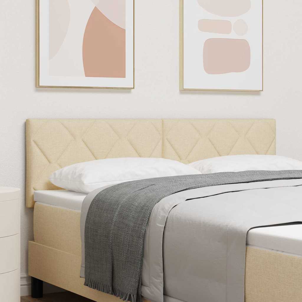 LED Kopfteil Creme Stoff