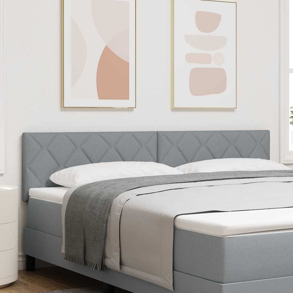 LED Kopfteil Hellgrau 180 cm Stoff
