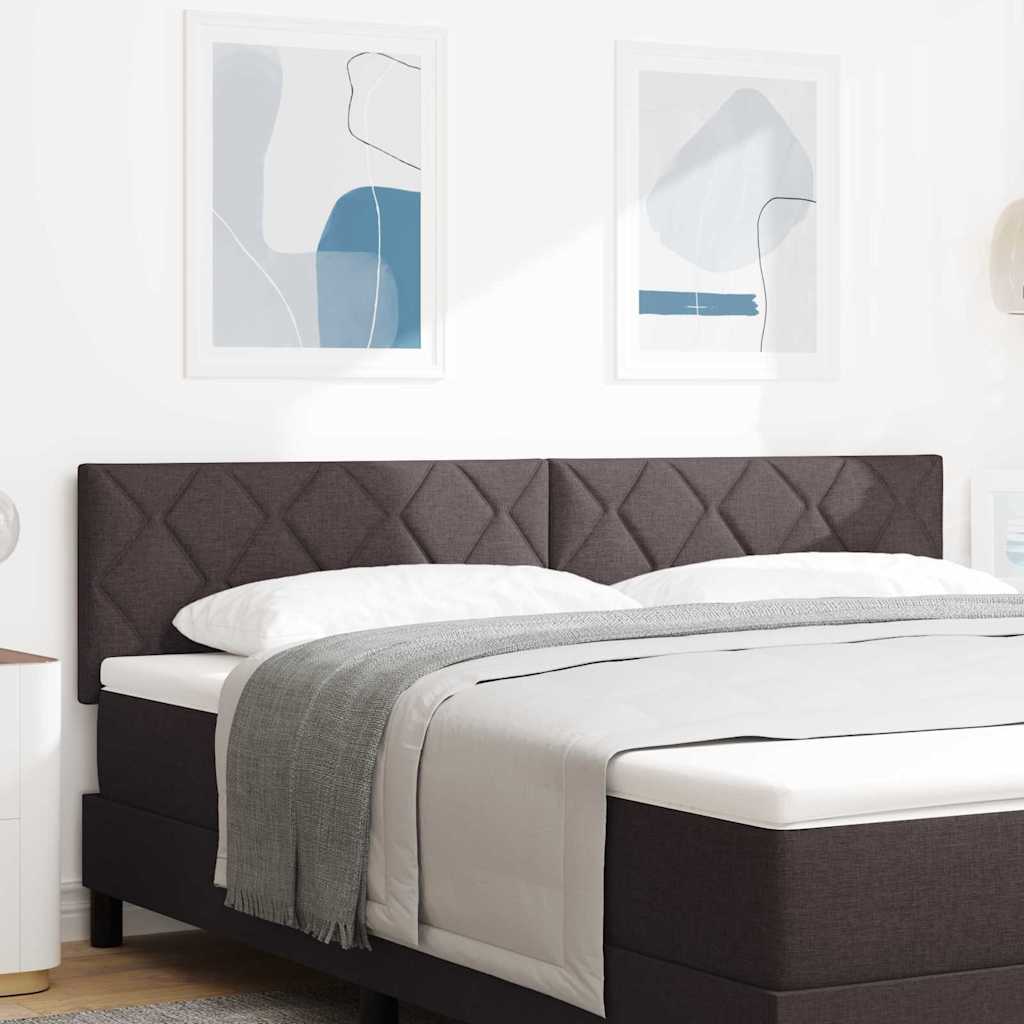 LED Kopfteil Braun 180 cm Stoff