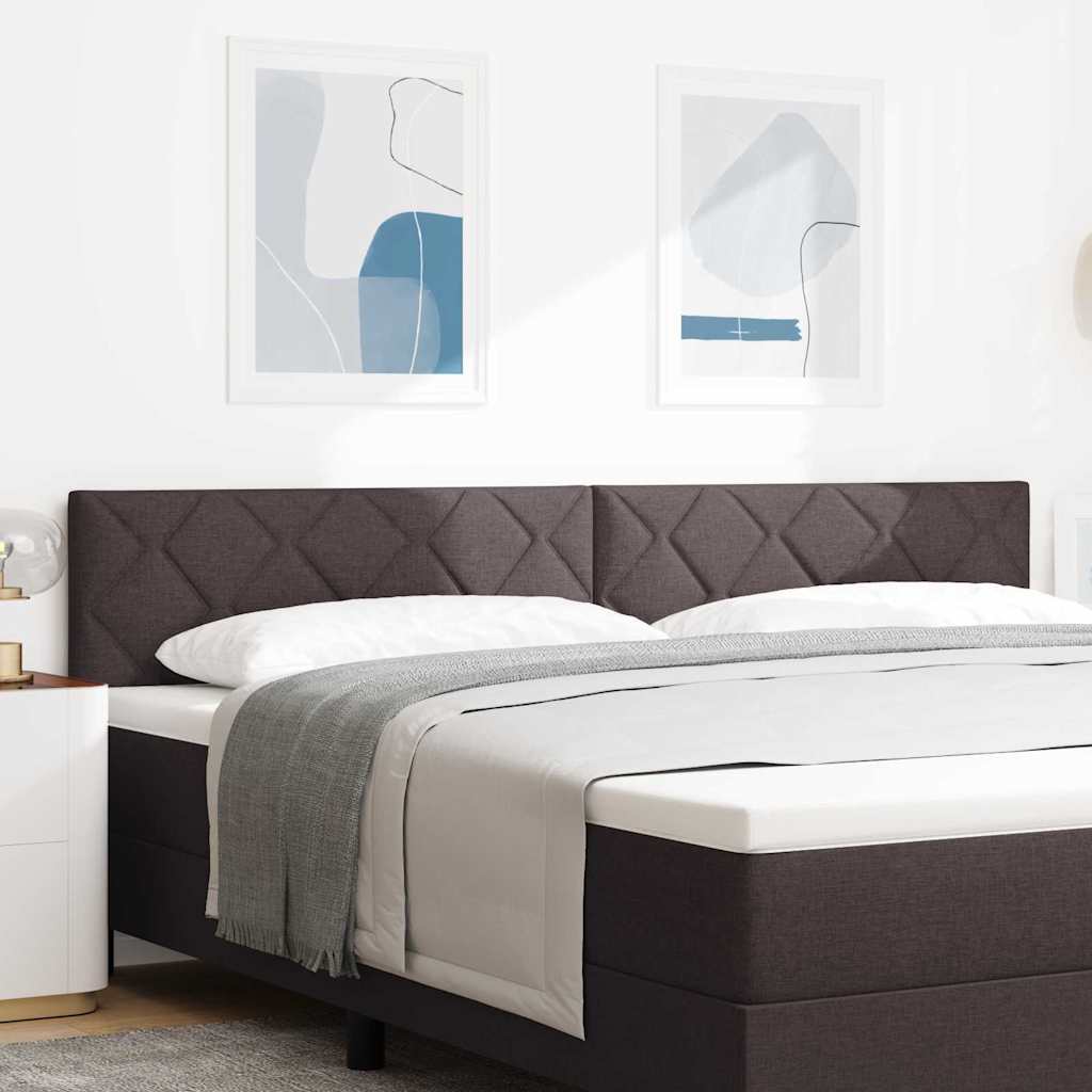 LED Kopfteil Braun Stoff