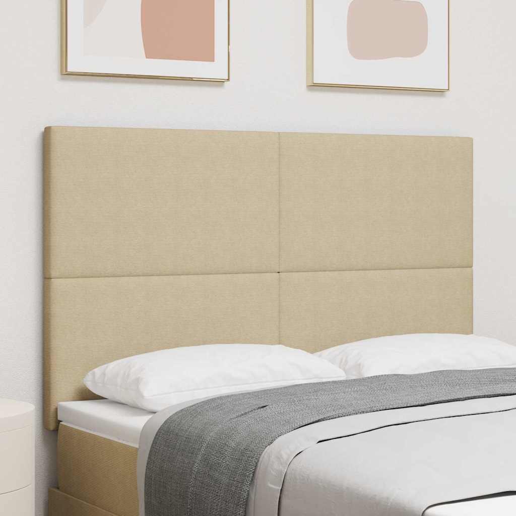 LED Kopfteil mit LED-Lichtleisten Grau-Grün 160 cm Cordstoff