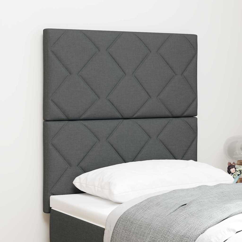 LED Kopfteil Grau Stoff