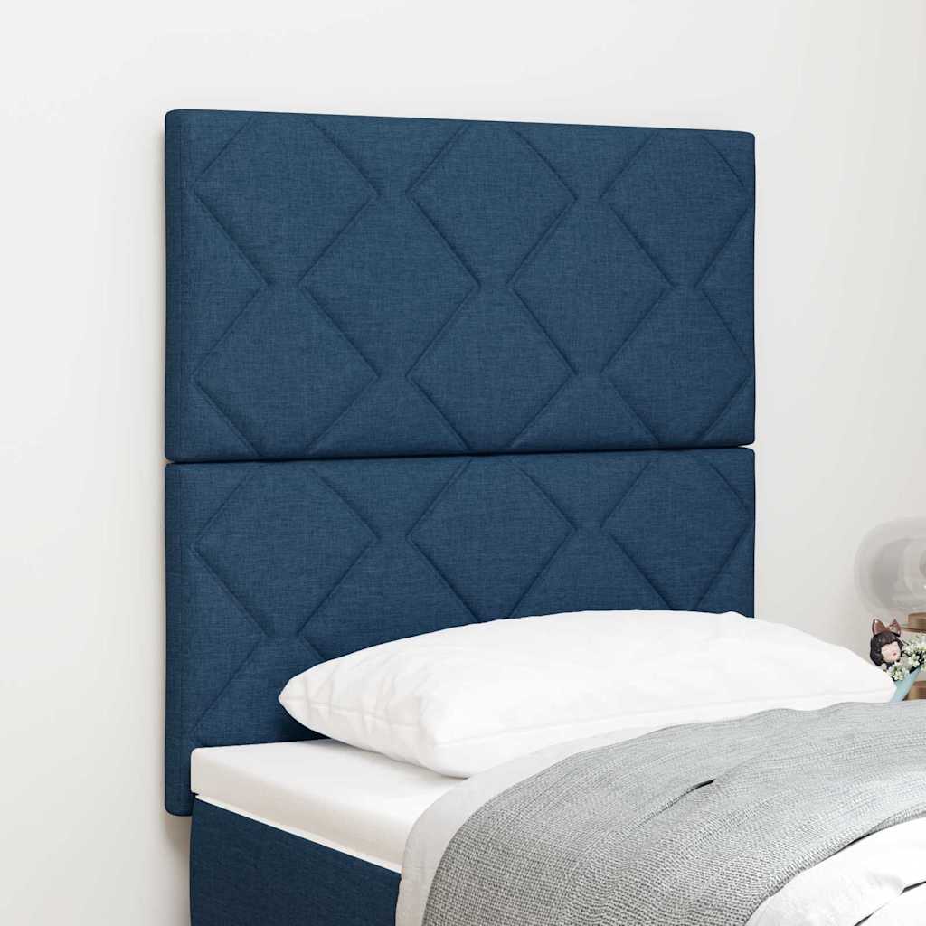 LED Kopfteil Blau 80 cm Stoff