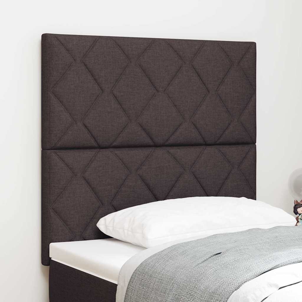 LED Kopfteil Braun Stoff