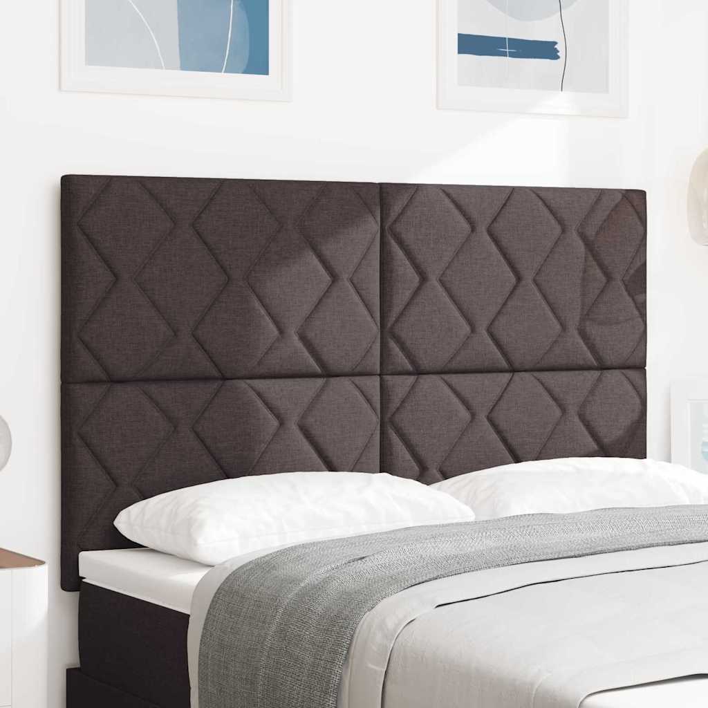 LED Kopfteil Braun 160 cm Stoff