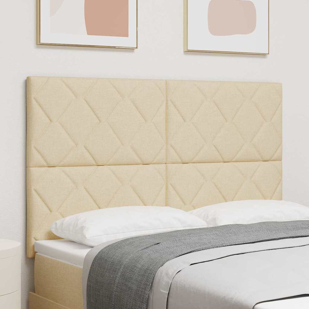 LED Kopfteil Creme 160 cm Stoff