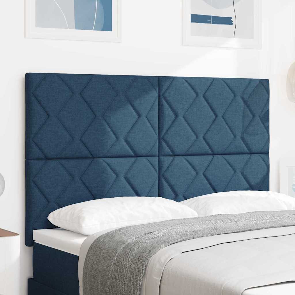 LED Kopfteil Blau 160 cm Stoff