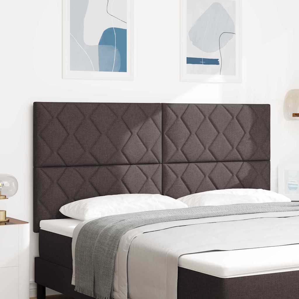 LED Kopfteil Braun 180 cm Stoff