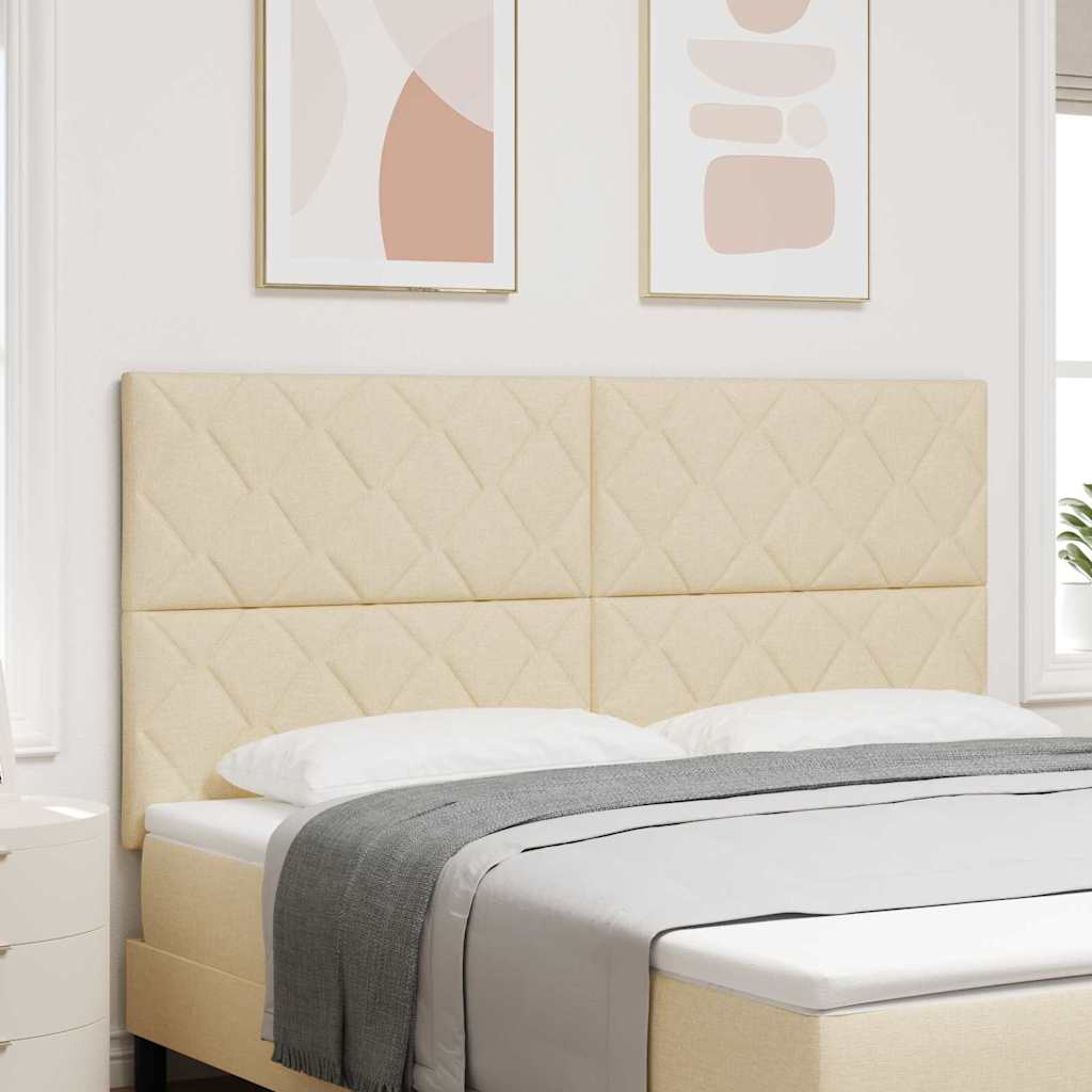LED Kopfteil Creme 180 cm Stoff