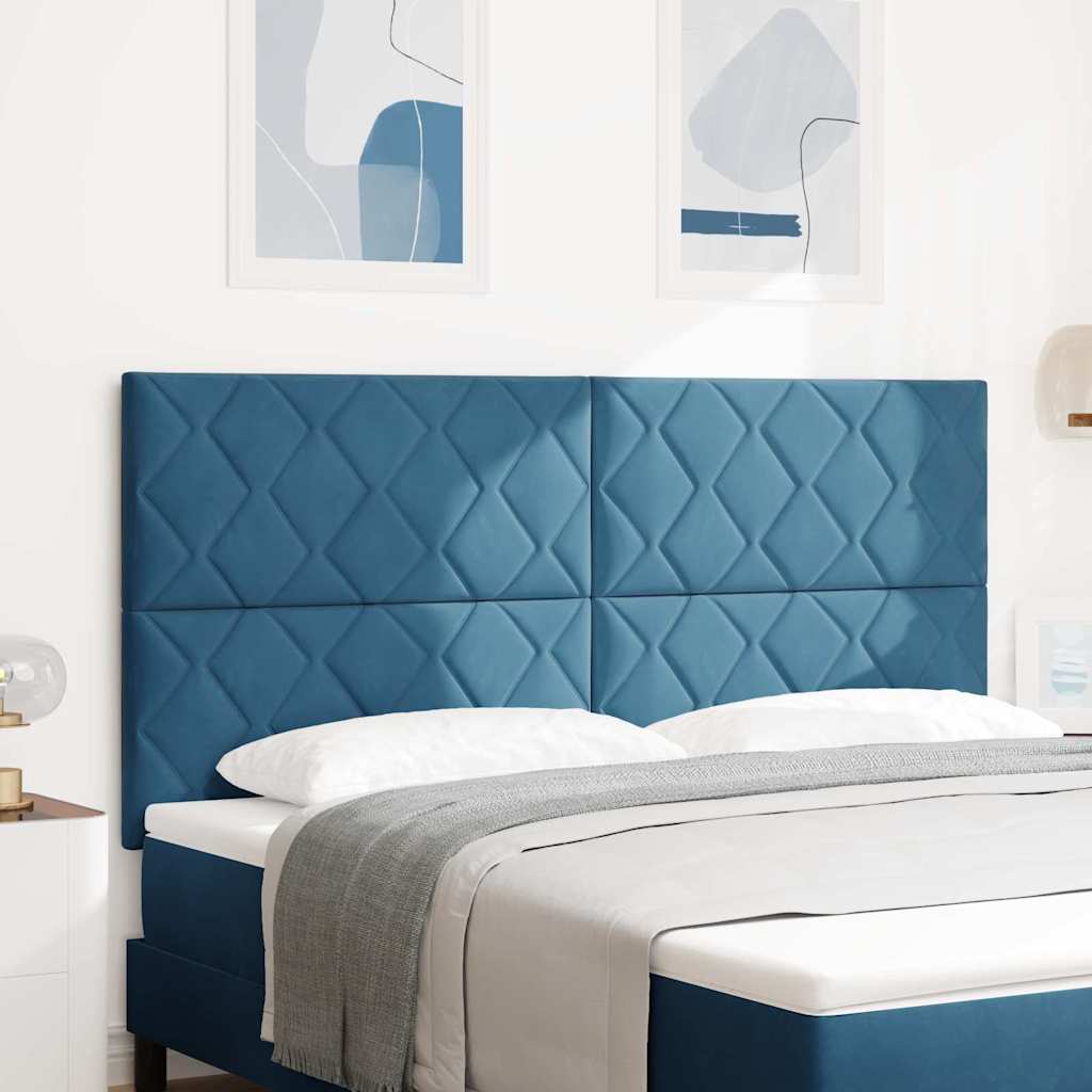 LED Kopfteil Dunkelblau 180 cm Samt