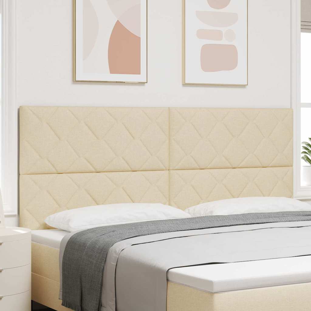 LED Kopfteil Creme Stoff