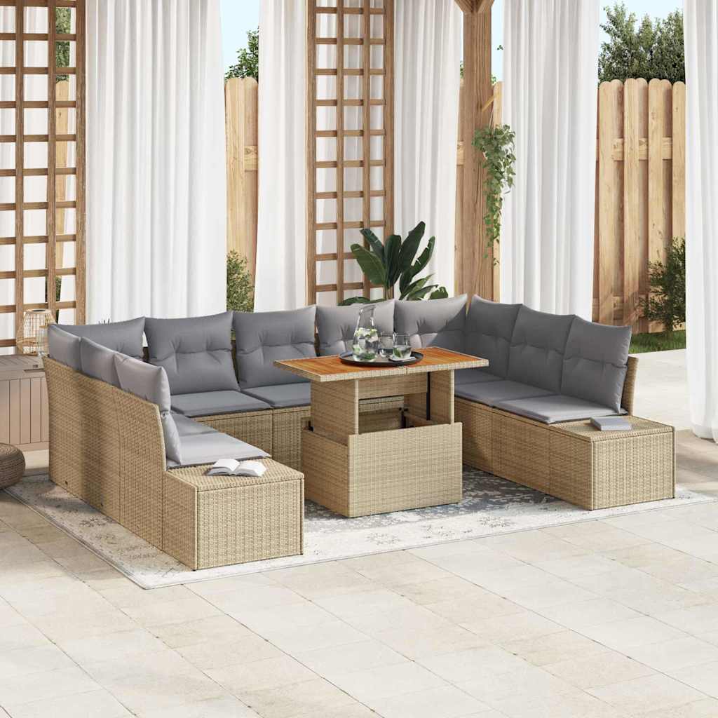 Gartensofa-set 10 stk. Beige