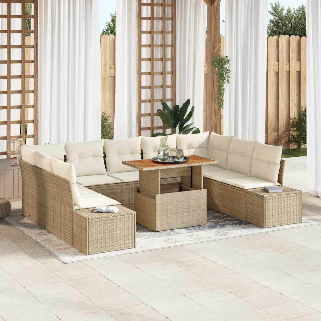Gartensofa-set 10 stk. Beige