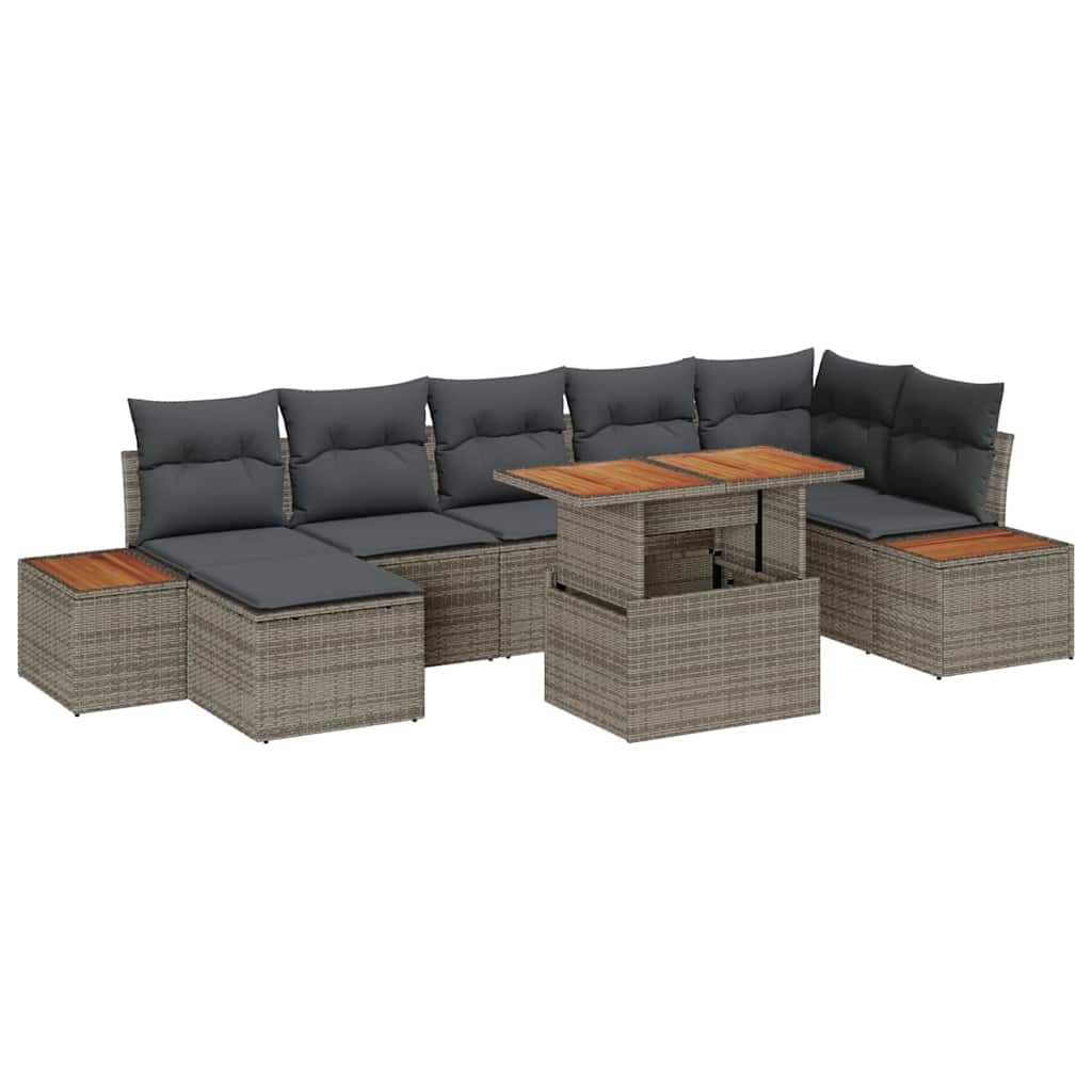 Gartensofa-set 8 stk. Grau