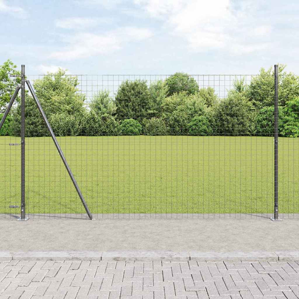 Zaunpfosten zum Einbetonieren 52 Stk. Grau