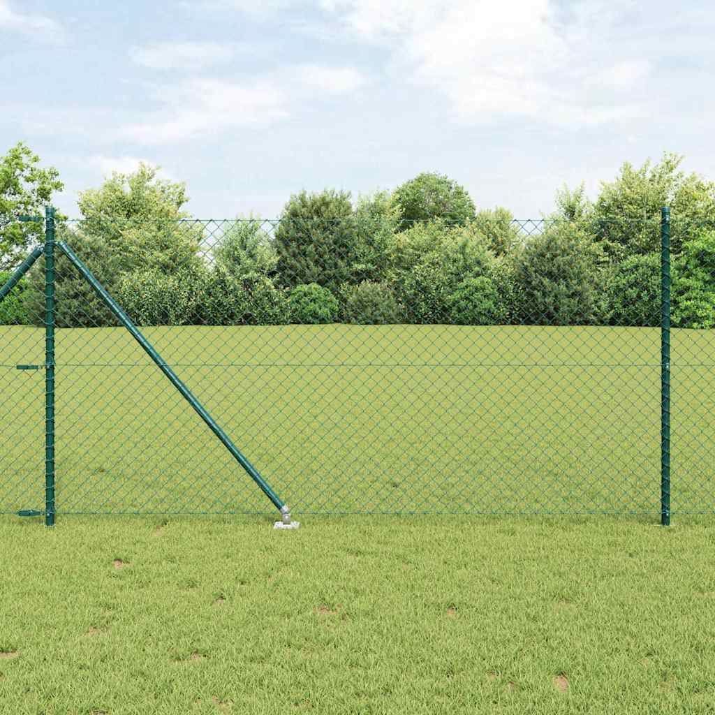 Maschendrahtzaun mit Stacheln 10 x 1 m PVC-beschichteter Stahl