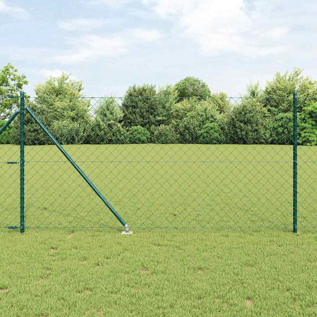 Maschendrahtzaun mit Stacheln 1 x 25 m PVC-beschichteter Stahl