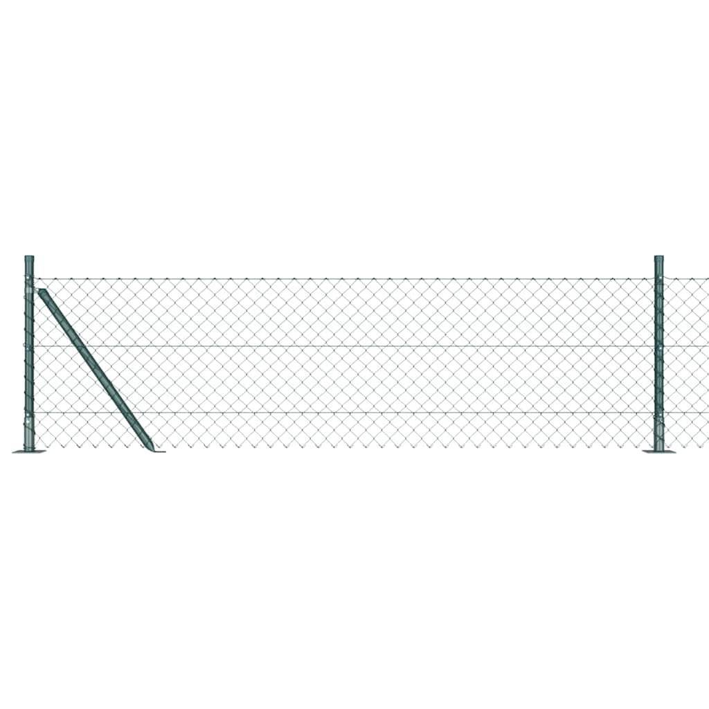 Maschendrahtzaun mit Betonsockel 10 x 0,4 m Grün Netz
