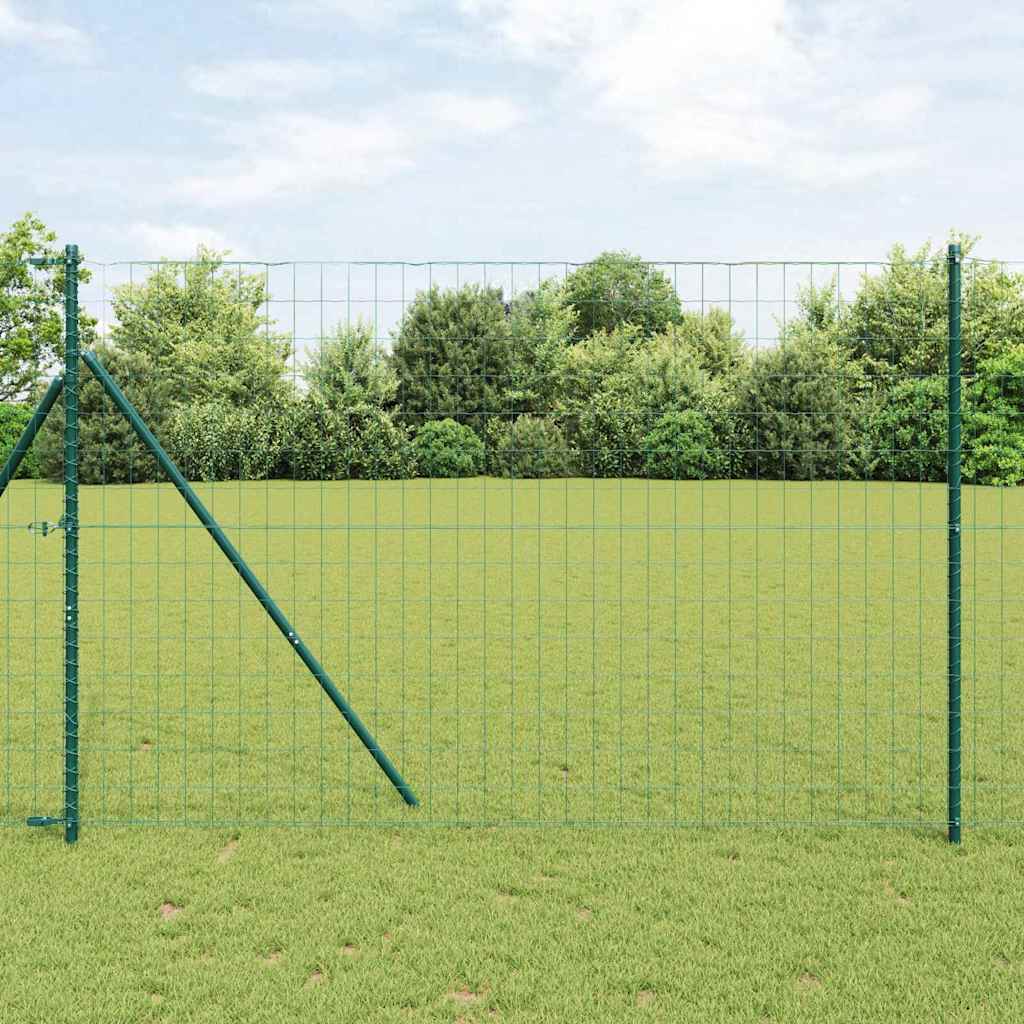 Bodenmontierter Euro-Zaun 10 x 1,5 m PVC-beschichteter Stahl