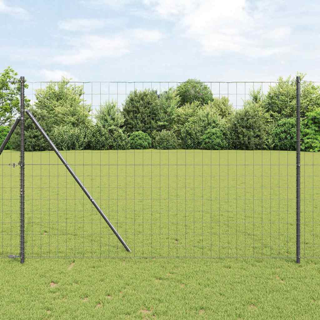 Bodenmontierter Euro-Zaun 10 x 1,6 m PVC-beschichteter Stahl