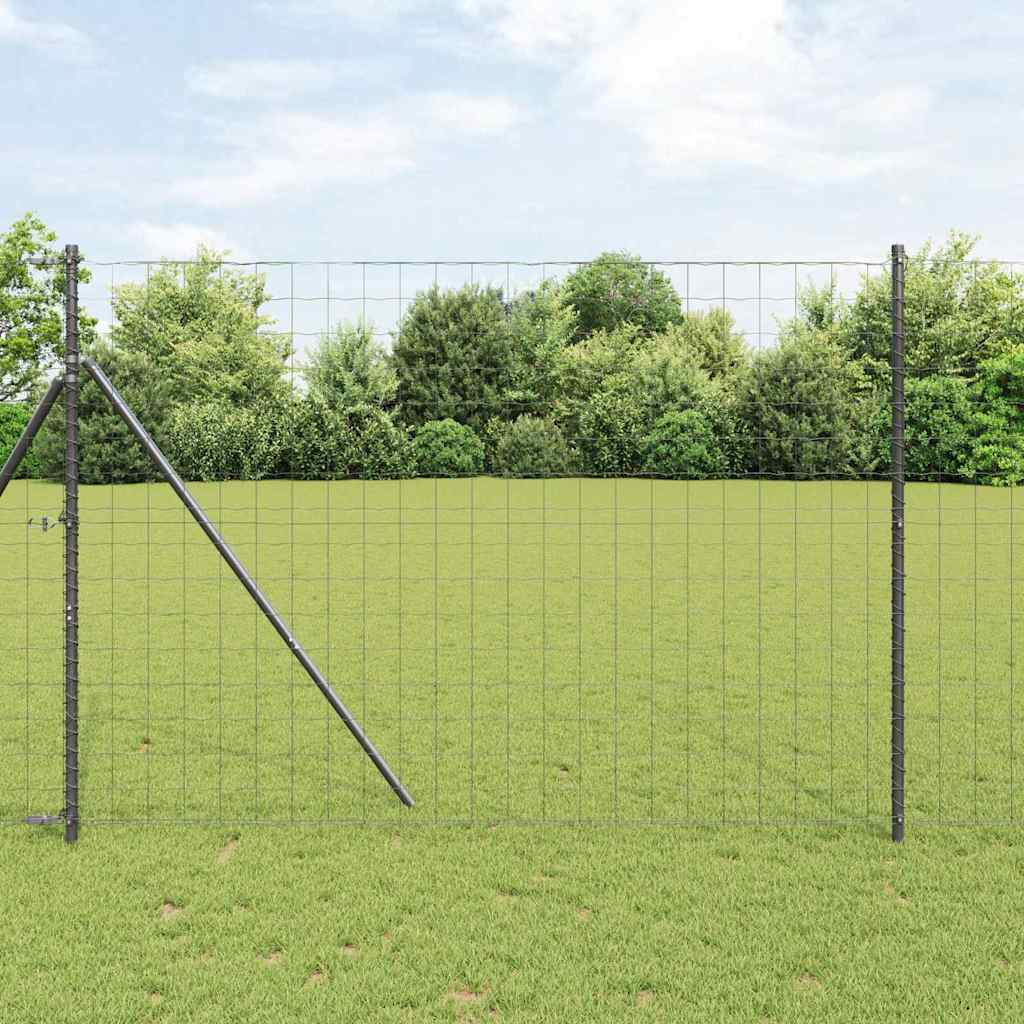 Bodenmontierter Euro-Zaun 10 x 1,6 m PVC-beschichteter Stahl