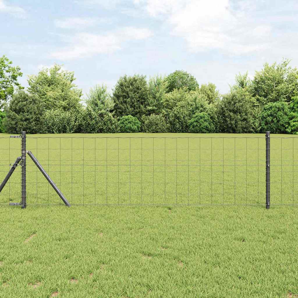 Bodenmontierter Euro-Zaun 25 x 0,4 m PVC-beschichteter Stahl