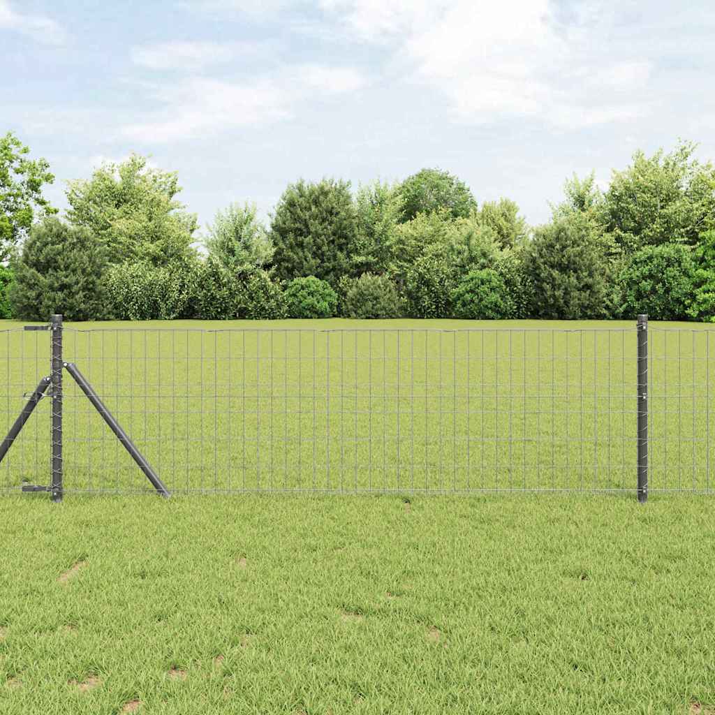 Bodenmontierter Euro-Zaun 50 x 0,6 m PVC-beschichteter Stahl