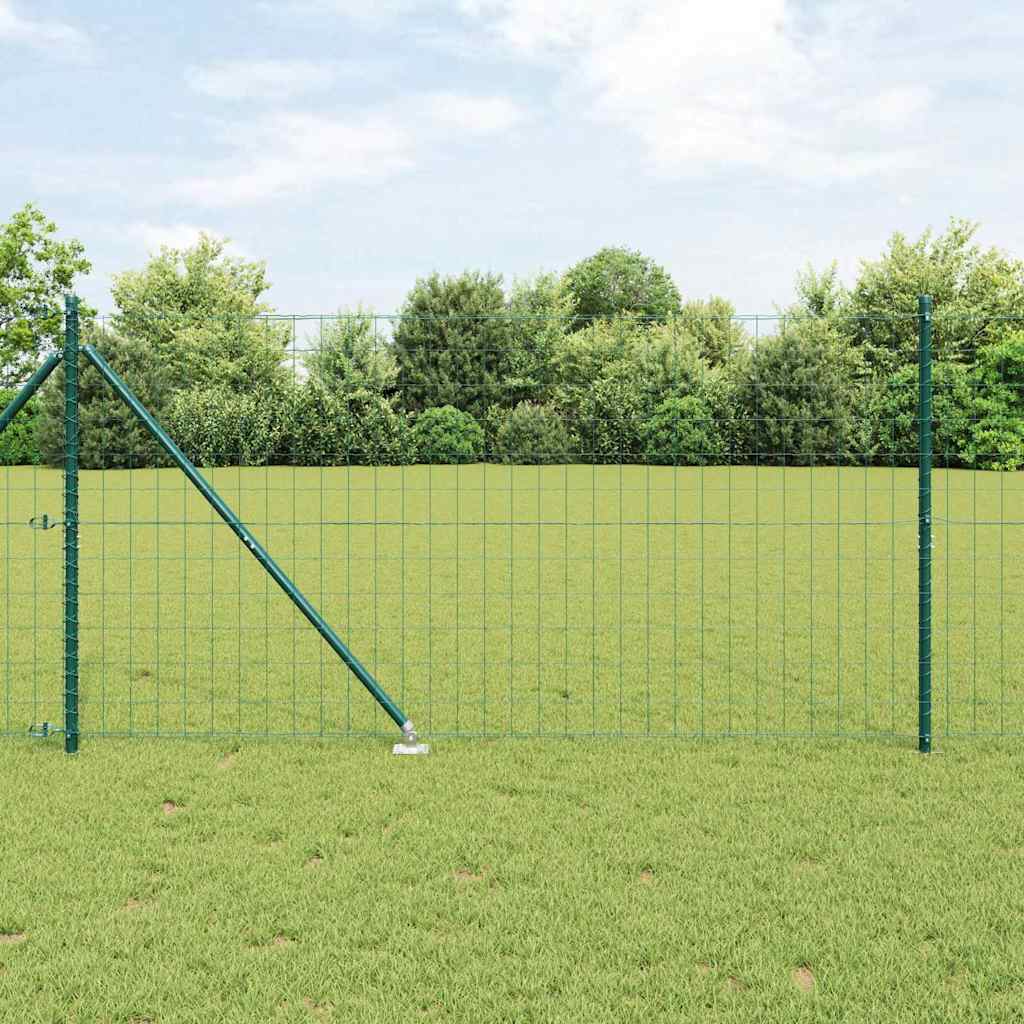 Euro-Zaun mit Stacheln 10 x 1,2 m PVC-beschichteter Stahl Grün