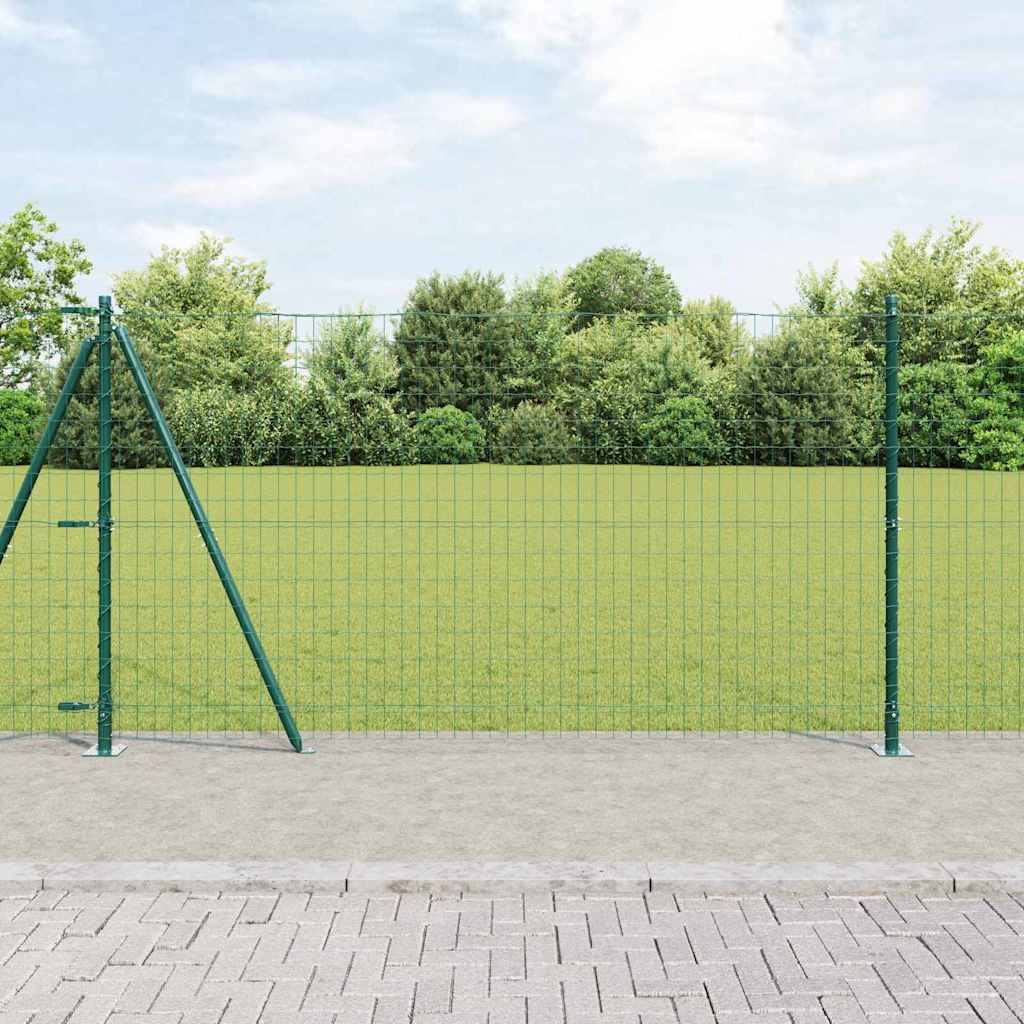 Euro-Zaun mit Betonsockel 10 x 1,2 m PVC-beschichteter Stahl