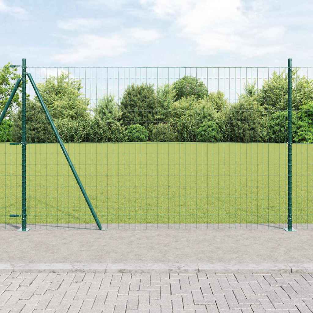 Euro-Zaun mit Betonsockel 10 x 1,4 m PVC-beschichteter Stahl
