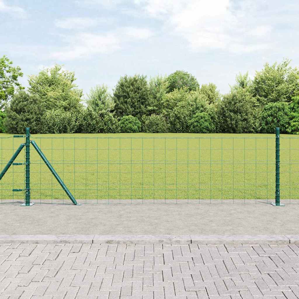 Euro-Zaun mit Betonsockel 10 x 0,6 m PVC-beschichteter Stahl