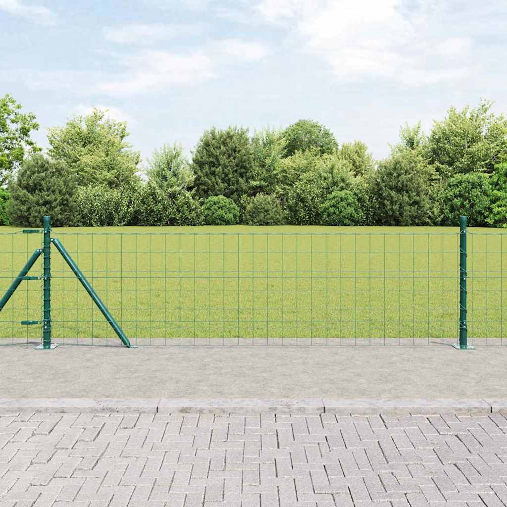 Euro-Zaun mit Betonsockel 25 x 0,4 m PVC-beschichteter Stahl