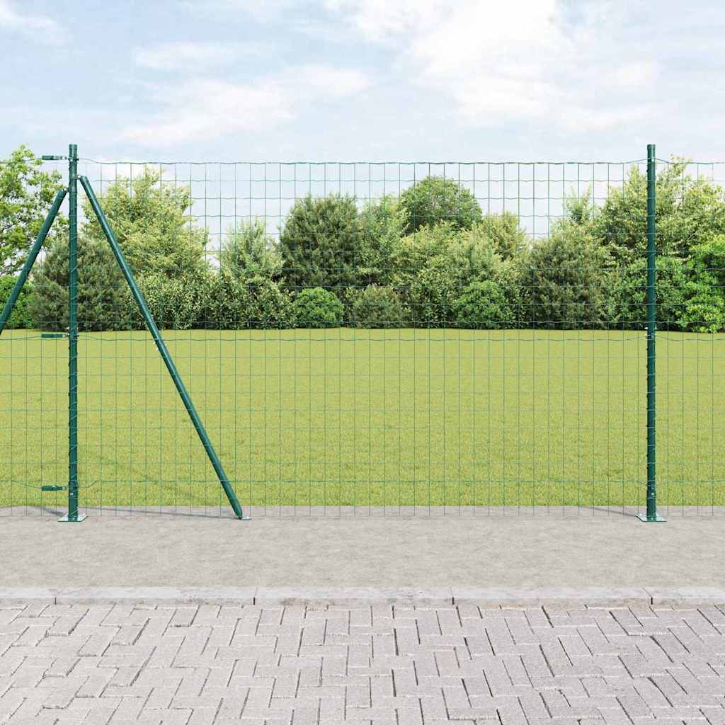 Euro-Zaun mit Betonsockel 10 x 1,5 m PVC-beschichteter Stahl