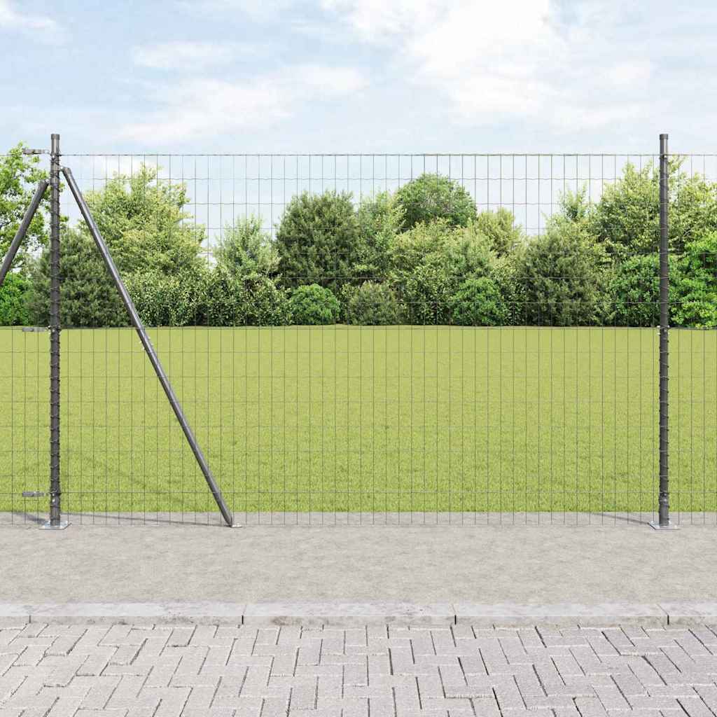 Euro-Zaun mit Betonsockel 10 x 1,6 m PVC-beschichteter Stahl