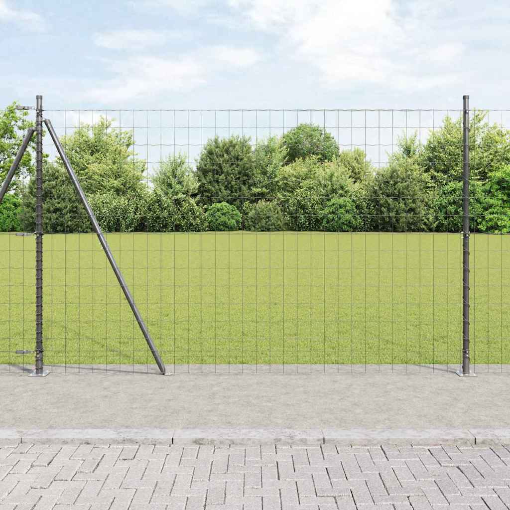 Euro-Zaun mit Betonsockel 10 x 1,4 m PVC-beschichteter Stahl