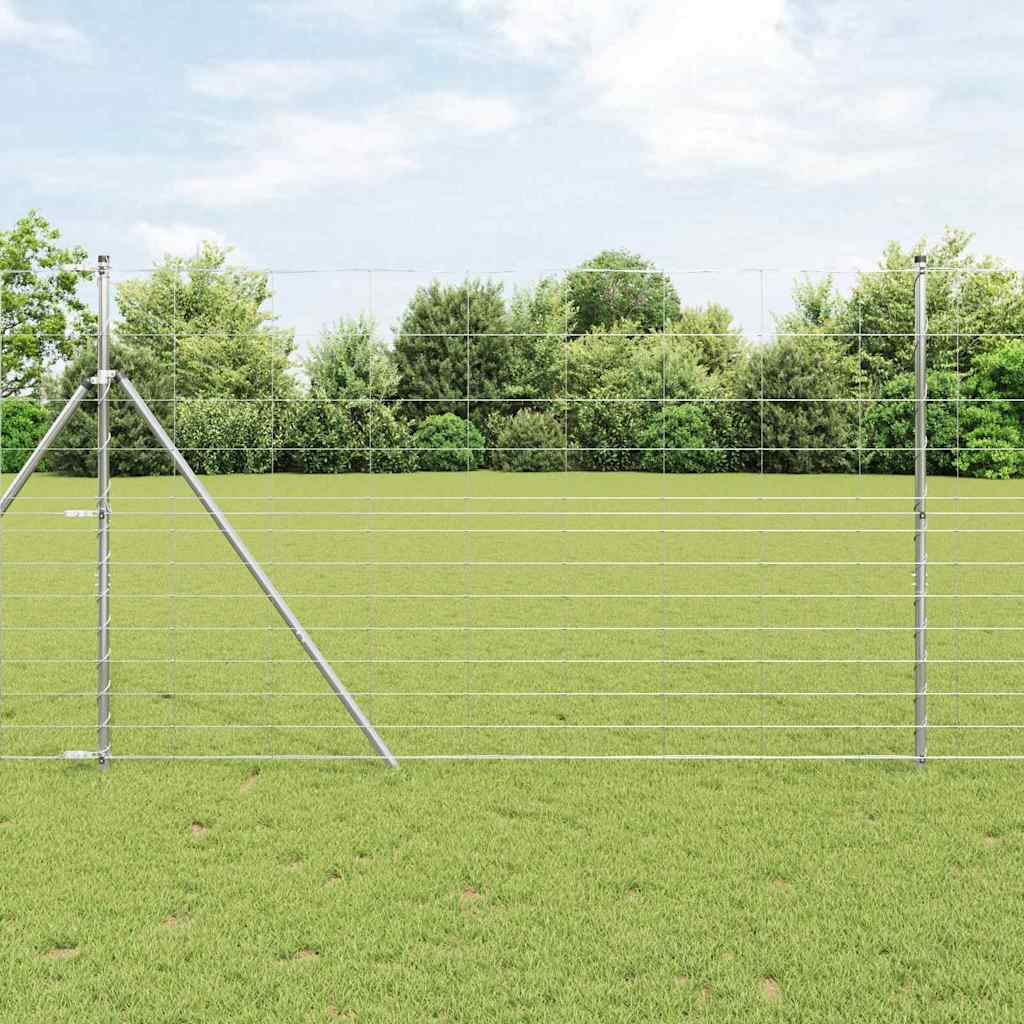 Ground Fix Geschweißter Drahtzaun 50 x 1,5 m Verzinkter Stahl