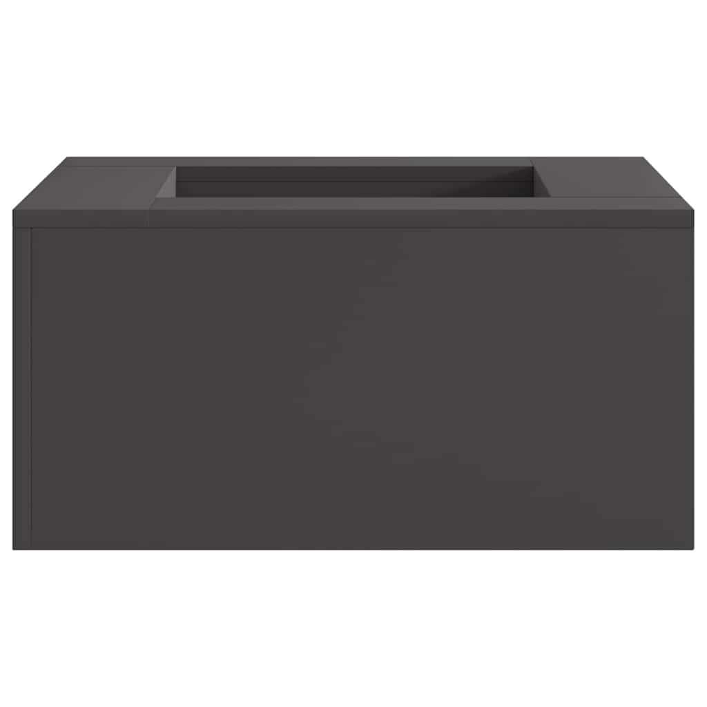Feuerstelle Schwarz 60 x 60 x 30 cm Wetterfeststahl