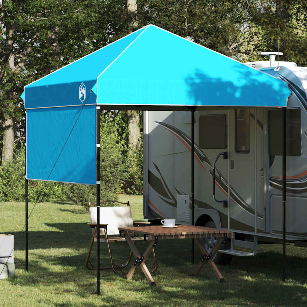 Pavillon-Zelt 194 x 194 x 251 cm Blau Stoff