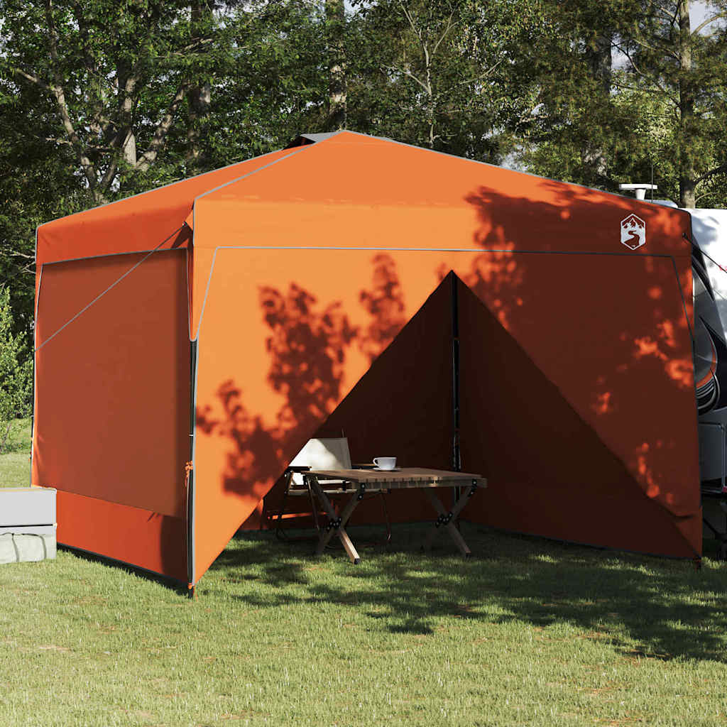 Pavillon-Zelt 290 x 290 x 251 cm Orange Stoff