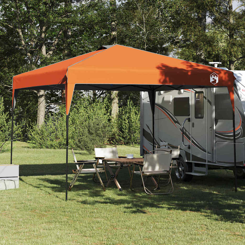 Pavillon-Zelt 290 x 290 x 251 cm Orange Stoff