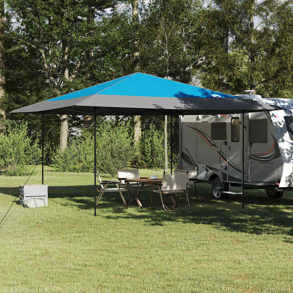 Pavillon-Zelt 395 x 395 x 251 cm Blau Stoff