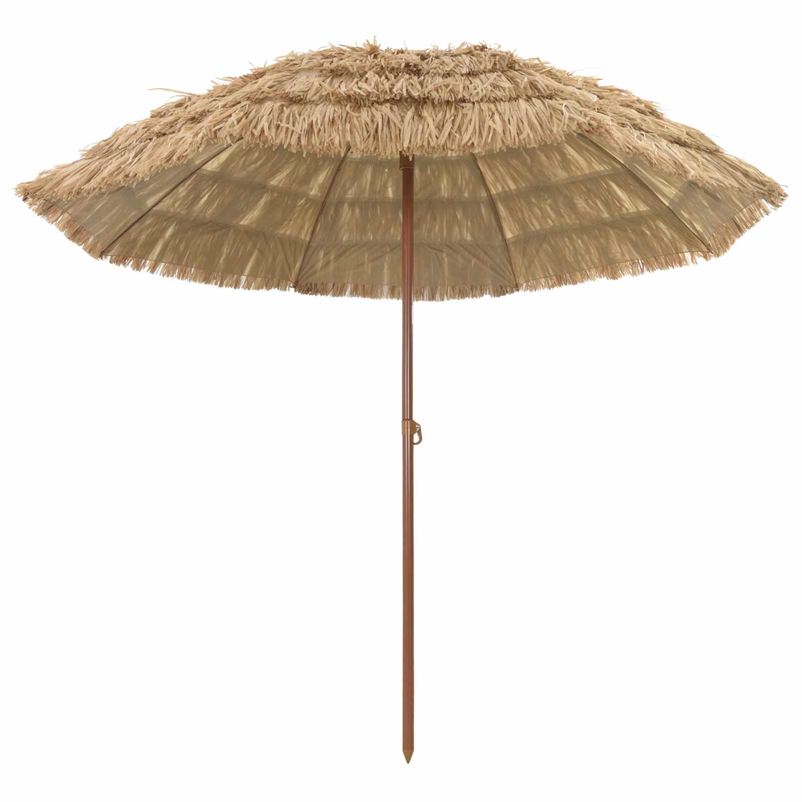 Strandparasol 255 x 255 x 255 cm Polyester und Stahl Natur