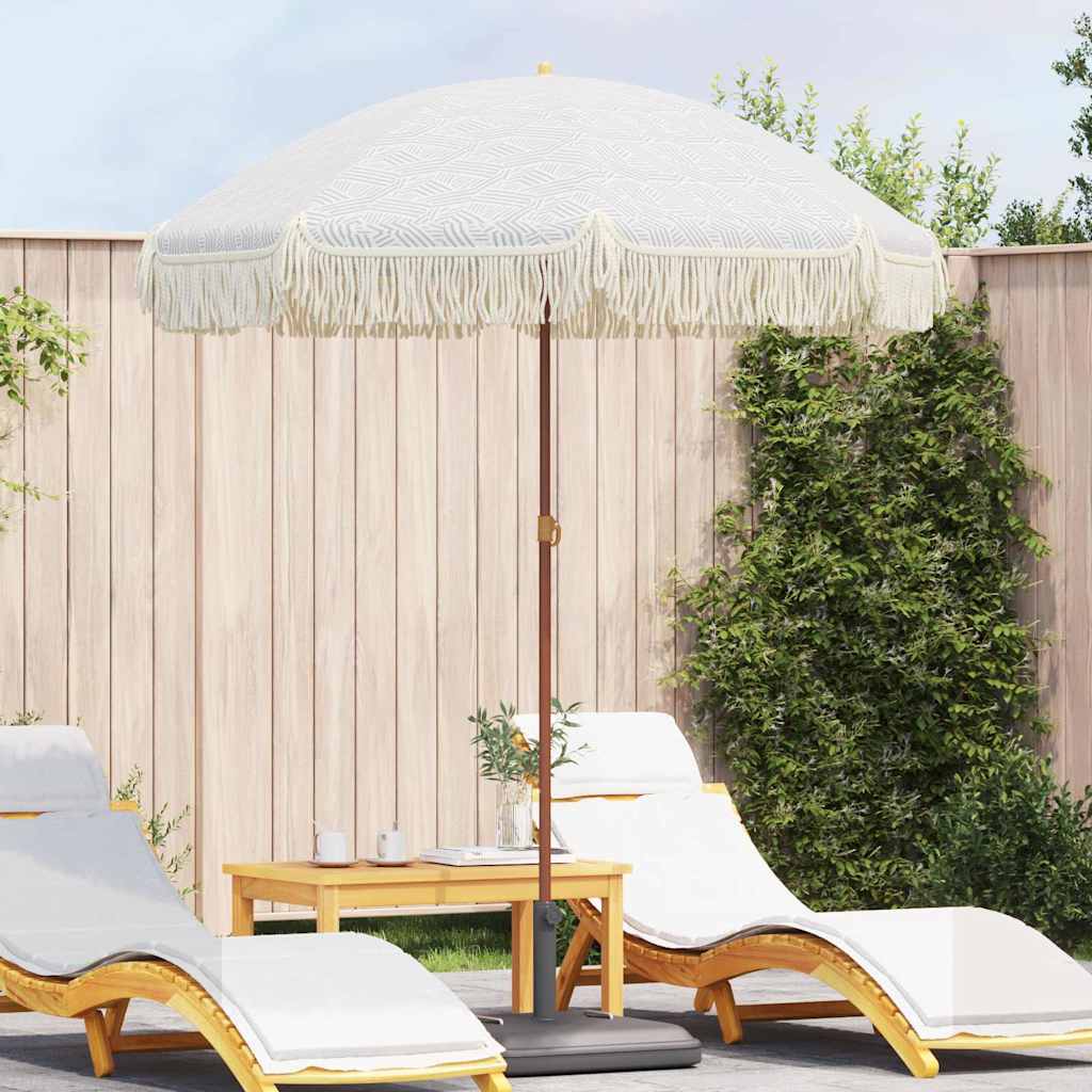 Strandparasol 160 x 160 x 196 cm Polyester und Stahl Rund