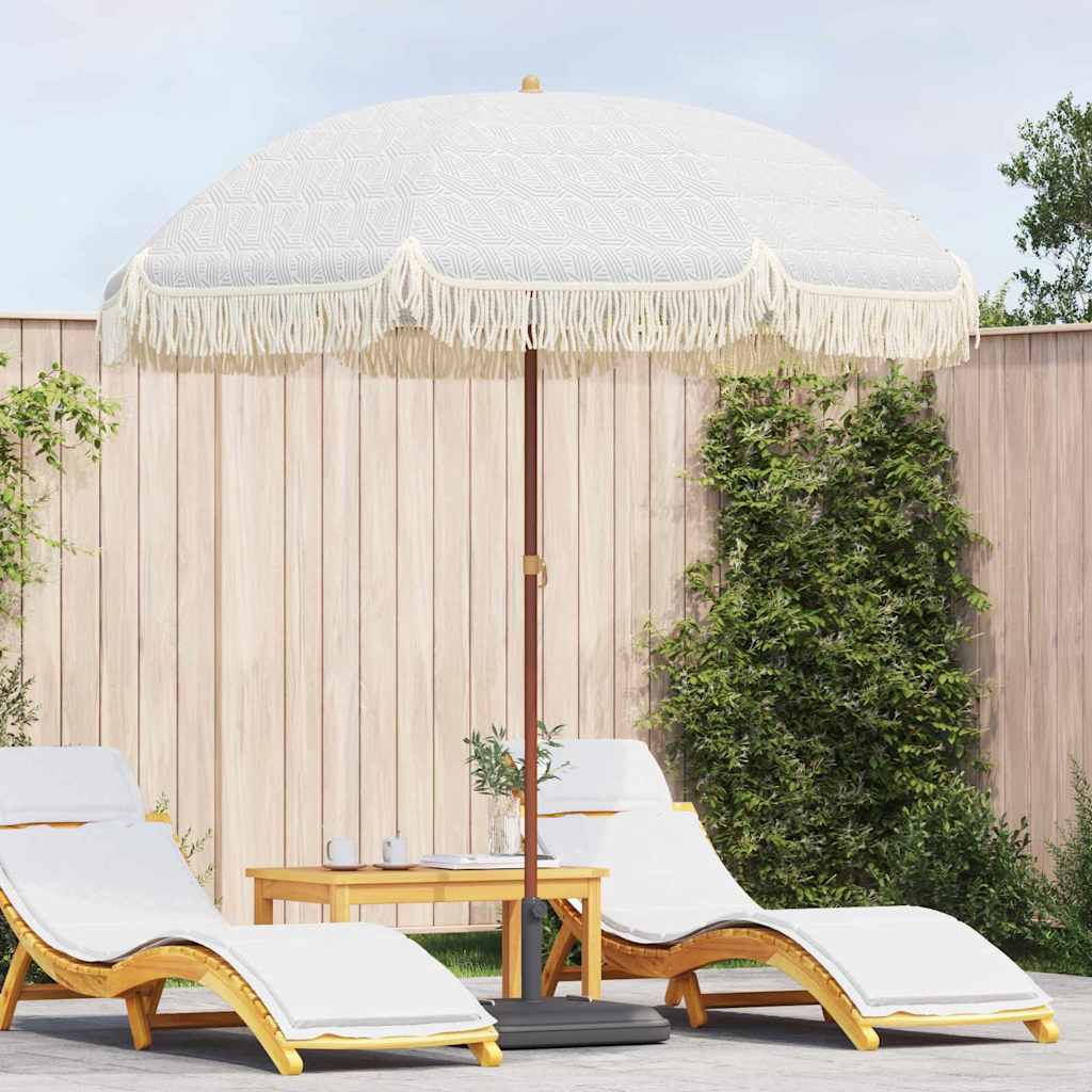 Strandparasol 205 x 205 x 210 cm Polyester und Stahl Rund