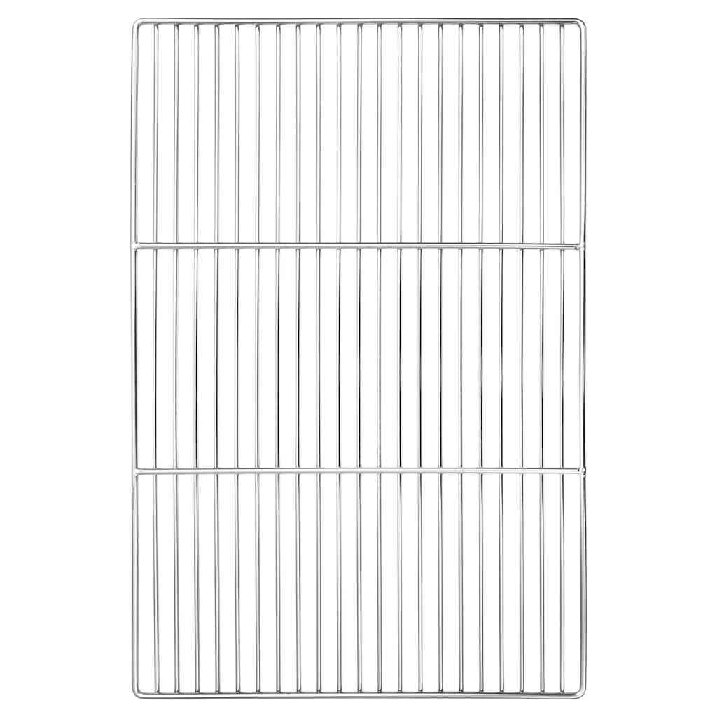 Grillrost 60 x 40 cm Edelstahl Silber