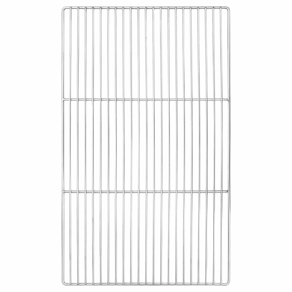Grillrost 67 x 40 cm Edelstahl Silber