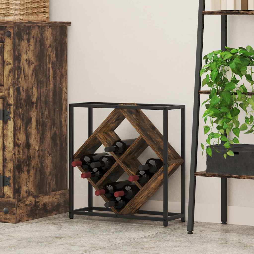 Weinregal 16 bottles Holzwerkstoff Geräucherte Eiche