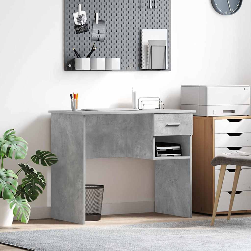 Schreibtisch Betongrau 90 x 49 x 75 cm Holzwerkstoff