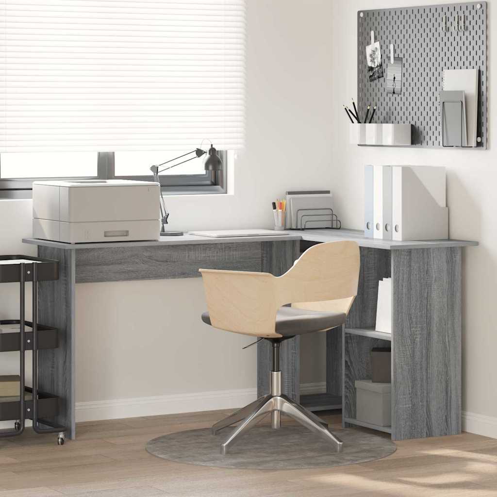 Schreibtisch Sonoma-Grau 142 x 102 x 73 cm Holzwerkstoff
