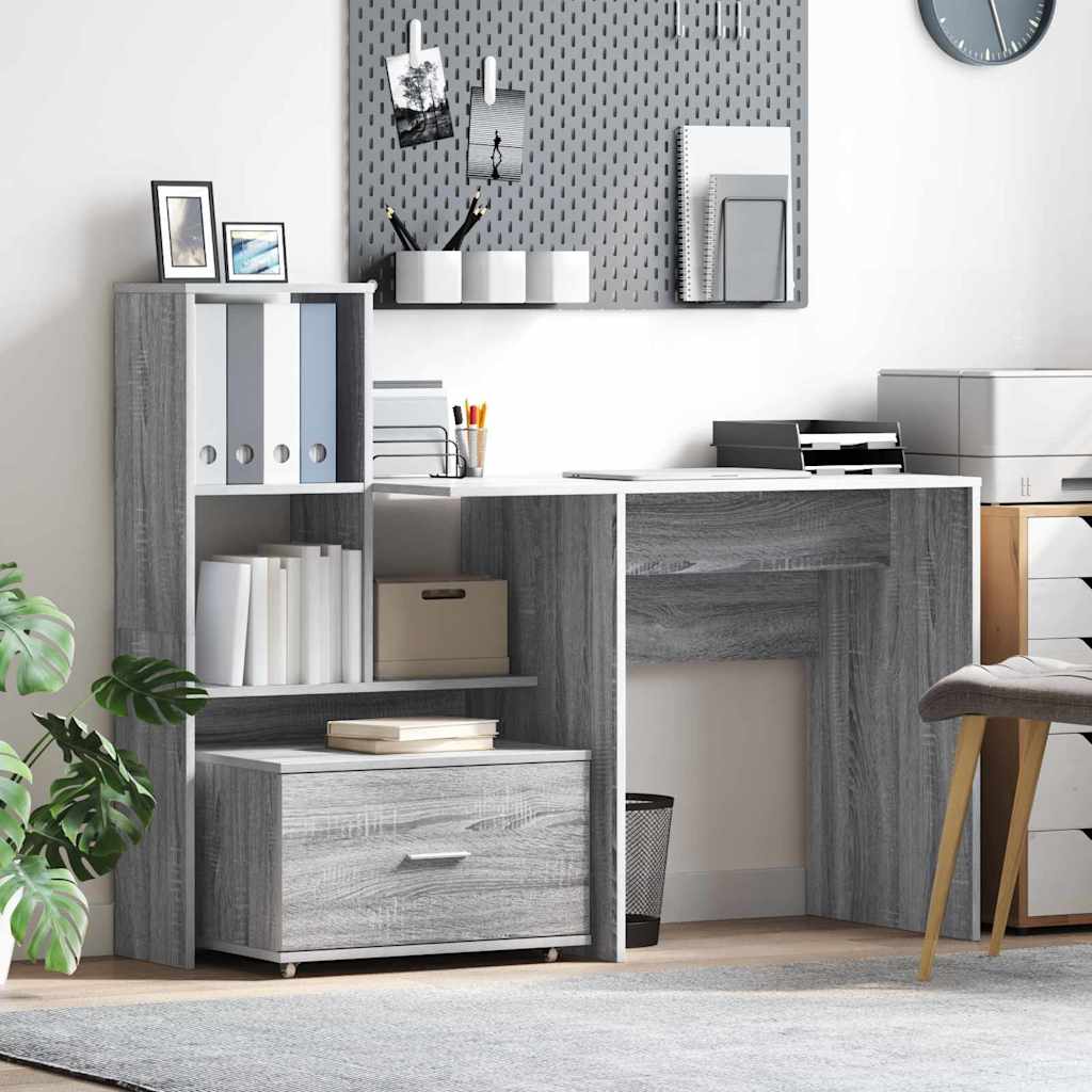 Schubladenschrank 55 x 45 x 31 cm Sonoma-Grau